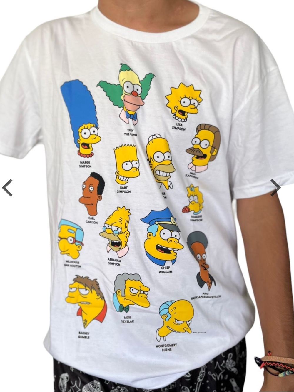 The Simpsons t-shirt characters graphic tee